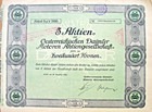 ungelocht Österreichische Daimler - Motoren 1t Aktie + Kup. Wien 1920 Österreich