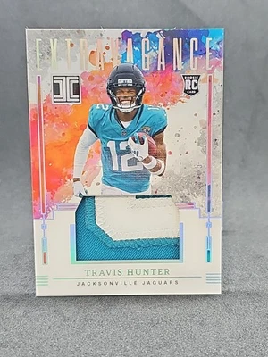 2025 Panini Impeccable TRAVIS HUNTER Rookie Extravagance Patch Silver #18/25 RC - Image 1 of 2