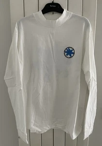 PAUL SMITH MEN’S BIG FLOWER LONG-SLEEVED T-SHIRT COTTON WHITE SIZE MEDIUM VGC - Picture 1 of 9