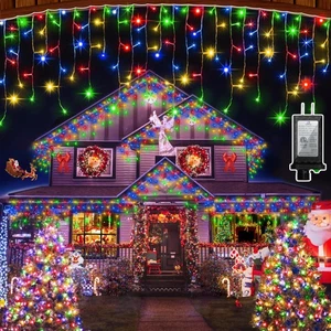 670 LED 66FT Christmas Lights with 148 Drops, 12 Modes Dimmable Multicolor Ou... - Foto 1 di 7