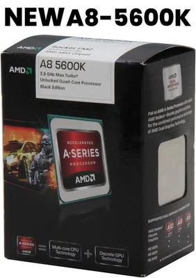 NEW AMD A8-5600K Quad-Core 3.9GHz Turbo AD560KWOHJBOX FM2 Processor w/Cooler NIB - Image 1 of 4