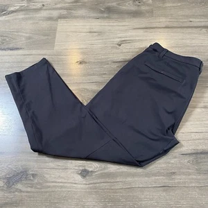 Lululemon ABC Pants Mens 36x28 Black Slim Fit BLACK Warpstreme Chino Preppy GUC - Picture 1 of 20
