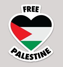 PentaPrinting Warehouse Free Heart Palestine Stickers Decal Waterproof