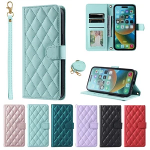 For Samsung Galaxy S24 S25 Ultra S22 S21 S23 Plus Flip Leather Wallet Card Case - Picture 1 of 79