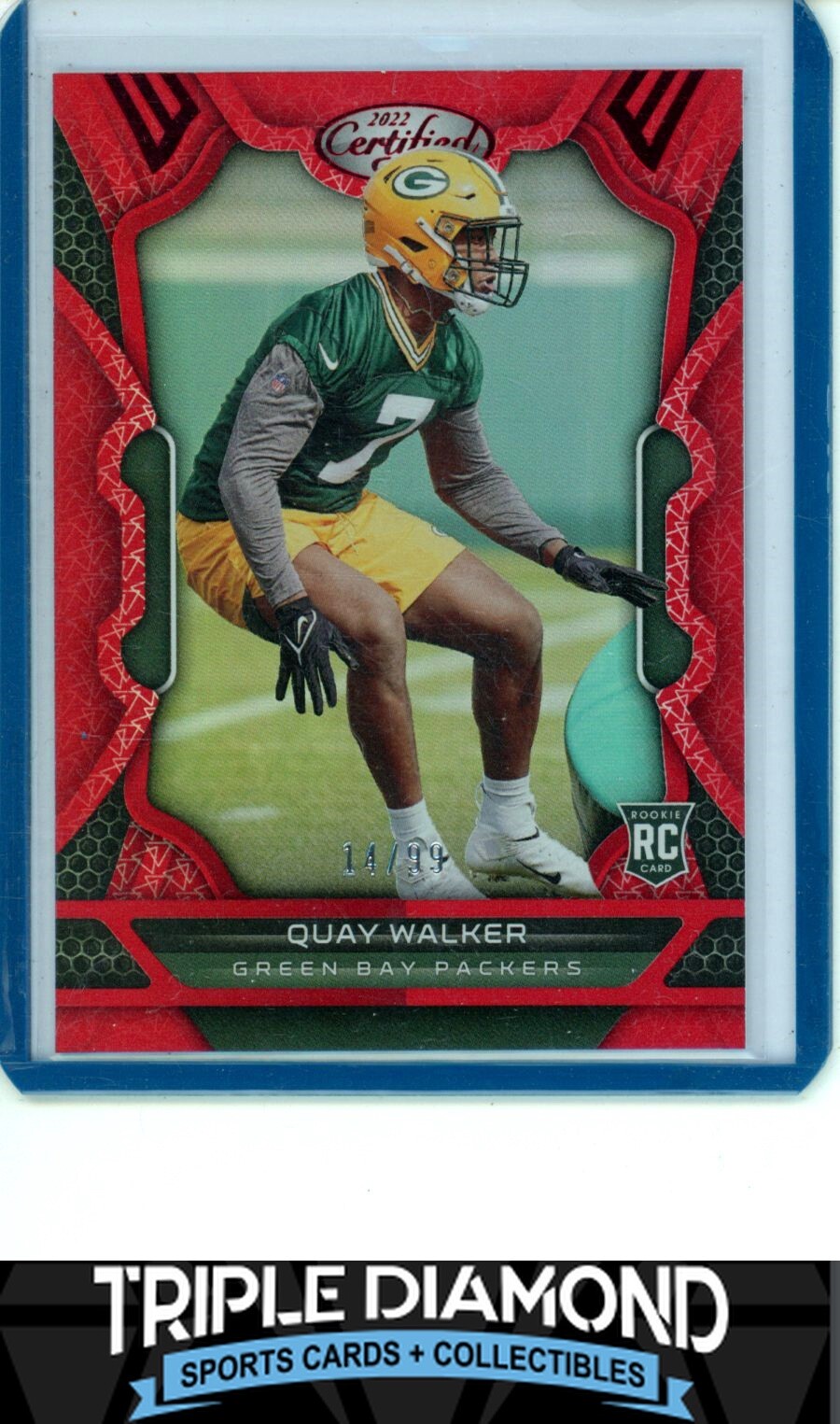 2022 Panini Certified Quay Walker Rookie Mirror Red #14/99 T943