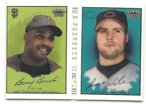 2003 Topps 205 Triple Folder Baseball Card, Barry Bonds Jason Larue, Giants/Reds