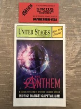THE ANTHEM May 2014 OFF-Broadway Playbill! DAPHNE RUBIN-VEGA Insert AYN RAND!