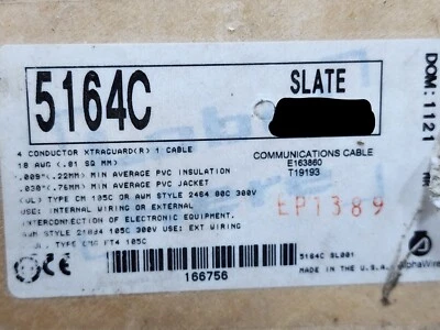 Alpha Wire 5164C 18/4C XtraGuard 1 Suprashield Control/Instrumentation Cable/5ft - Image 1 of 4