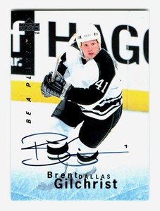 1995-96 Upper Deck Be A Player Brent Gilchrist #S71 Autograph Auto