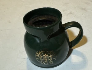 Starbucks Vintage Wide Bottom Green 18 Oz. Porzellan Reisebecher&&& - Bild 1 von 3
