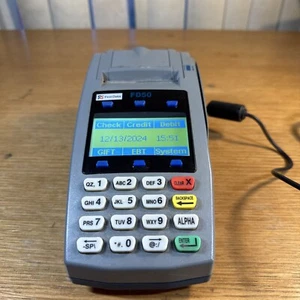First Data FD50 Credit Card Terminal With Power Cords - Excellent - Picture 1 of 16