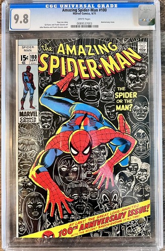 The Amazing Spider-Man #100, Anniversary Issue! CGC 9.8, White Pages ...