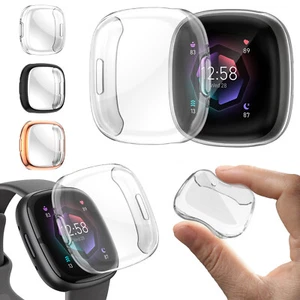 Replacement Case for Fitbit Versa 4/Sense 2 Watch TPU Protector Screen Cover Kit - Picture 1 of 9