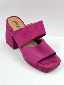 Free People Love Is Everywhere Women's Shoes Sz 8 Pink Suede Platform Block Heel - Picture 1 of 10