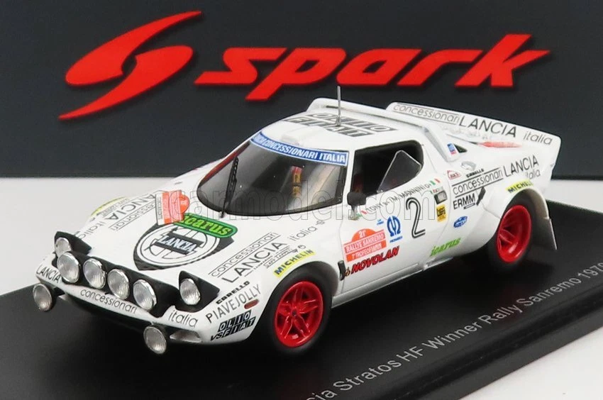 Spark S9105 1/43 LANCIA STRATOS HF N.2 VINCITORE RALLY SANREMO 1979 Modello Auto