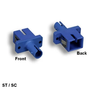 LOT 10pcs ST to SC Fiber Optic Adaptor Simplex Multi-Mode Flange Mount Style - Picture 1 of 1