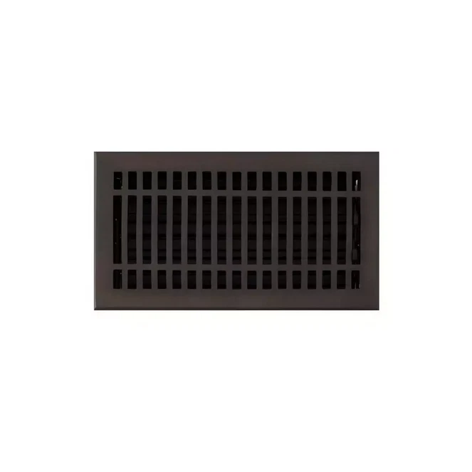 Registro de piso contemporáneo de latón - bronce 6" x 10" (7-1/2" x 11-1/4" en general) Foto 1 de 1