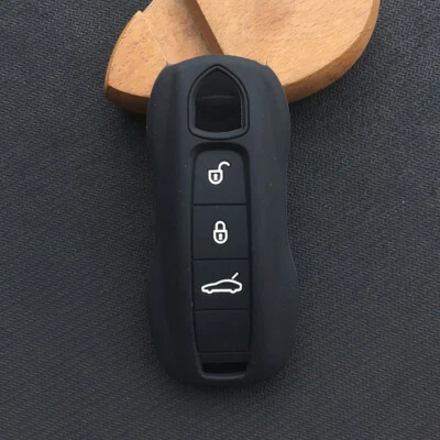 Fit Porsche Cayenne Macan 3 Button Remote Smart Key Fob Silicone Skin Case Cover - Image 1 of 4