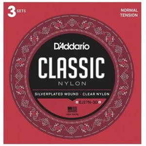 3 sets D'Addario EJ27N Nylon Classical Guitar Strings, Normal Tension EJ27N-3D - Picture 1 of 2