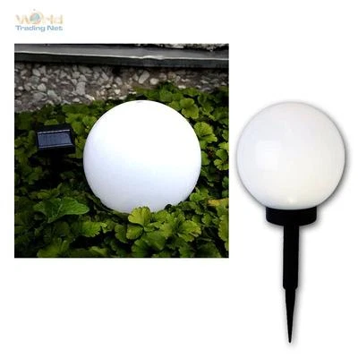 Solar LED Kugelleuchte Ø20cm, Garten-Lampe Kugellampe Außen Leuchte Kugel LEDs - Bild 1 von 4
