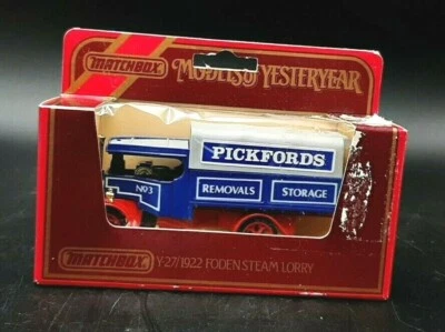 MOC 1984 Matchbox Models of  Yesteryear Blue Diecast Y-27 1922 Fodensteam Lorry - Image 1 of 4