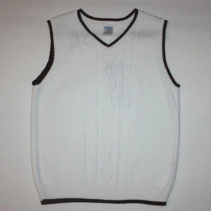Gymboree Celebrate Spring Boy's White Cable Knit Sweater Vest size 5-6 NWT - Picture 1 of 2