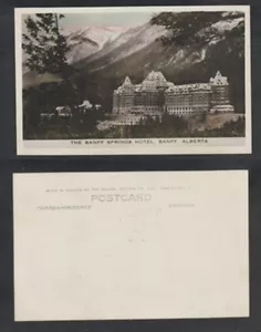 Postal Banff Alberta The Banff Springs Hotel borde blanco sin usar - Imagen 1 de 3