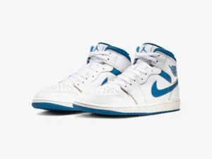 Air Jordan 1 Mid SE UK 10 EUR 45 'White/ Industrial Blue' - Picture 1 of 8
