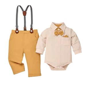 6 Months Infant Baby Boy Clothes Gentleman Boy Outfits fall winter Long Sleev... - Picture 1 of 9