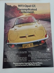 1972 1973 Buick Opel GT German Car Vintage Print Ad 70s - Picture 1 of 1