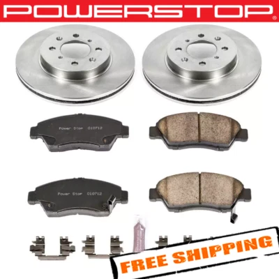 Kit de freio de substituição Power Stop 1 clique Autospecialty para 93-95 Honda Civic - Imagem 1 de 2