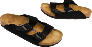 Sandalias Birkenstock Arizona de gamuza - negras - para hombre talla 12 EE. UU. / 45 UE - Imagen 1 de 9