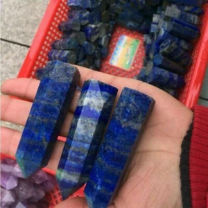 6-7cm Natural Lapis Lazuli Quartz Crystal Point Wand Stone Obelisk Healing Reiki - Picture 1 of 12