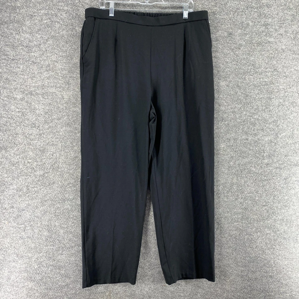 Briggs Dress Pants Women 18W Plus Black High Rise Flat Front Pull On Casual - Image 1 of 4