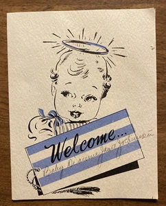Tarjeta publicitaria de lista de verificación de tienda de bebés Burton’s de la década de 1940 Manchester Connecticut P5d - Imagen 1 de 17