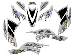 2008-2012 TRX 400 SHREDDER Grey Senge Graphics Kit Compatible with Honda - Picture 1 of 7