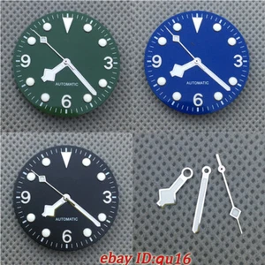 Verde luminoso 29.2mm reloj de esfera estéril y reloj de agujas ajuste NH35 NH36 Movimiento - Imagen 1 de 8