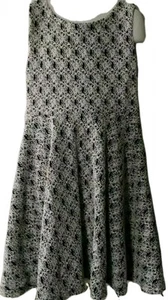 Kiddo Tie Back Dress Girls Size 7 Black White Sleeveless - Picture 1 of 5