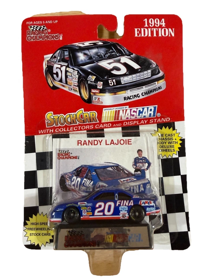 Racing Champions #20 Randy Lajoie 1994 escala 1:64 Die Cast Stock Car azul blanco Foto 1 de 4
