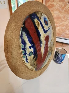 Ken Pick Art Pottery Studio Abstract 18.5”Centerpiece Wall Hanging Plate Bowl - Picture 1 of 12