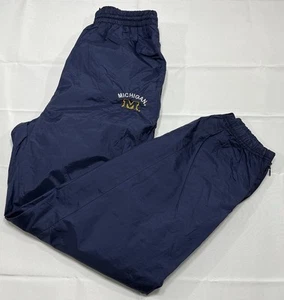 Vintage Pro Player Mens S University of Michigan Wide Leg Windbreaker Pants - Picture 1 of 12