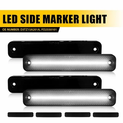 4X Luz de señalización lateral de parachoques delantero trasero para Ford Bronco F-150 F-250 F-350 1978-79 Foto 1 de 4