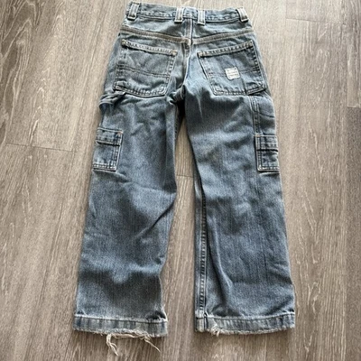 Faded Glory унисекс ребенка 8 джинсовой ткани джинсы плотник мешковатые винтажный Y2K искусственно состаренный - Изображение 1 из 4