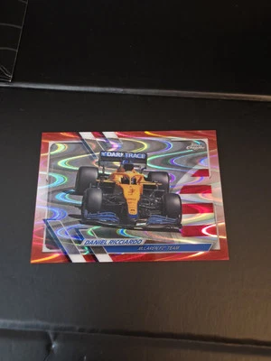 2021 Topps Chrome Formula 1 Daniel Ricciardo Red Ray Wave Refractor #100 /5 - Image 1 of 2