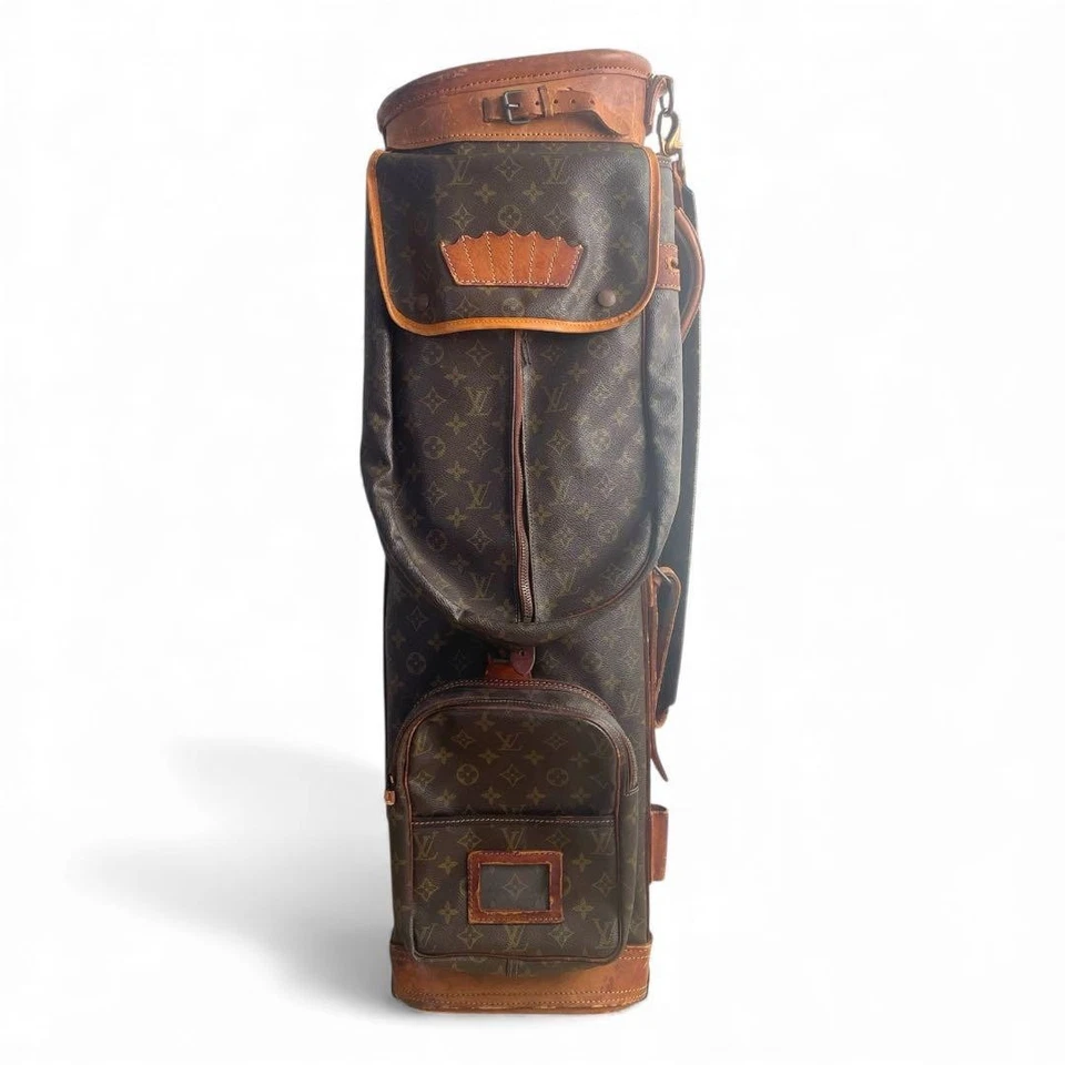 Auténtico bolso de golf vintage Louis Vuitton Louis Vuitton de cuero marrón Foto 1 de 4