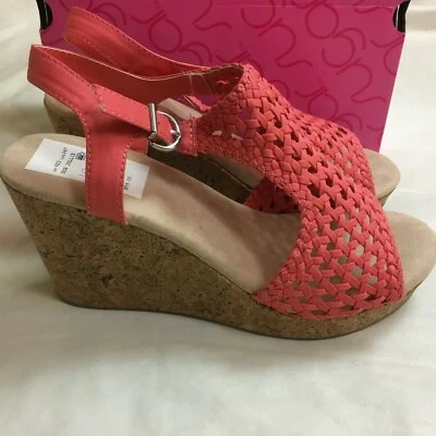 Cuña Sugar Jollie Coral Espuma con Memoria Cómoda Corcho Corcho Eslinga Informal Crochet Talla 10 Foto 1 de 4