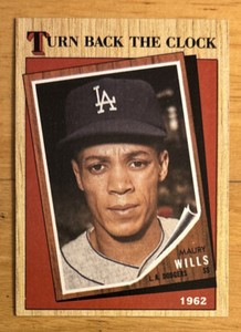 1987 Topps Maury Wills Turn Back The Clock Baseball Card #315 Dodgers EXMT O/C