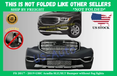 Fit 2017 - 2019 GMC Acadia SLE/SLT Front Complete Bumper Assembly w/o fog lights Foto 1 de 4