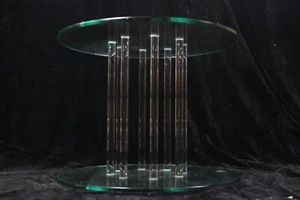 Greenapple Circular Designer Glass Coffee Table - Picture 1 of 11