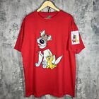 Vintage Disney Oliver and Company Tee Shirt Red Dodger Anvil X-Large 1980s 80s